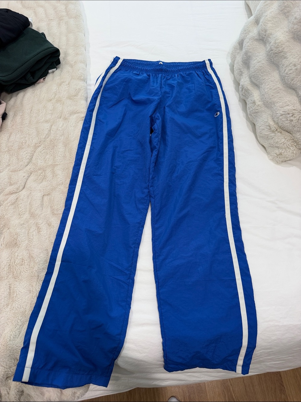 Champion Track Pants with White Side Stripes